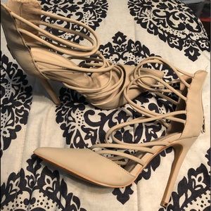 Beige/ cream heels size 8